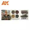 AK Interactive AK11680 3G BRITISH ARMY COLORS NORTH-WEST EUROPE 1941-1944 4x17 ml